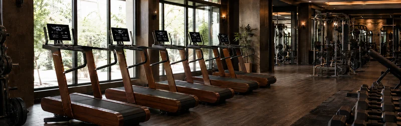 VIKON wood-finish treadmill