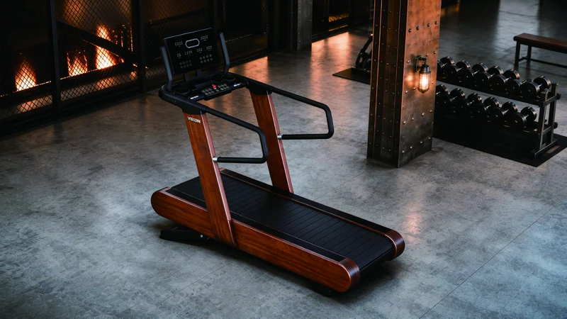VIKON wood-finish treadmill
