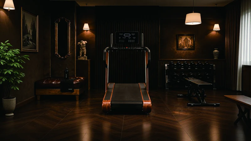 VIKON wood-finish treadmill
