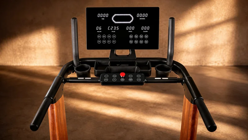 VIKON wood-finish treadmill