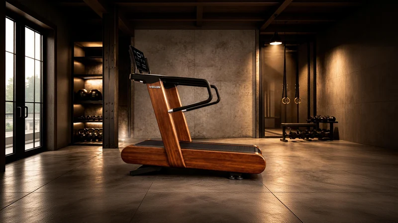 VIKON wood-finish treadmill