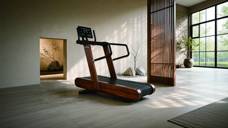 VIKON wood-finish treadmill